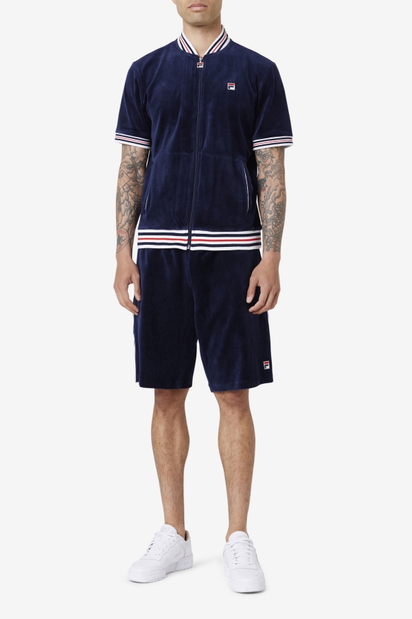 Fila Estudio Velour Jacket Navy-White