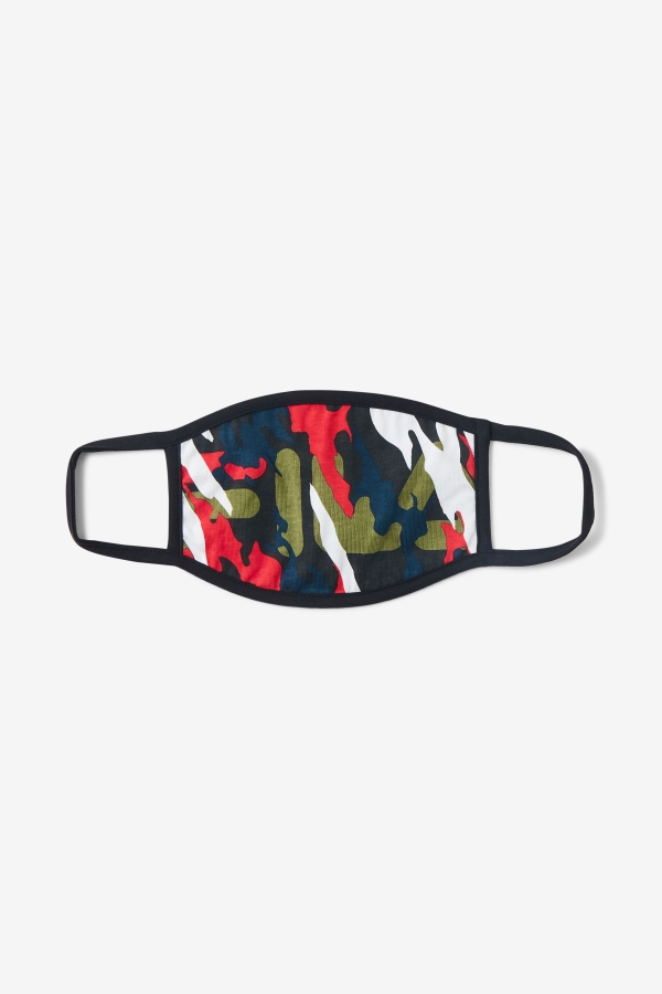 Fila Red-Green-Camo Multi Multicolor Camouflage Face Mask