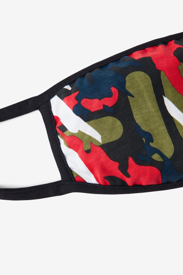Fila Red-Green-Camo Multi Multicolor Camouflage Face Mask