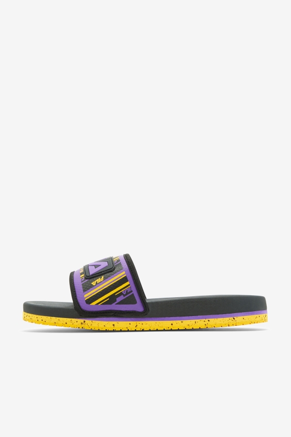 Men\'s Lunar Slide Black-Gold-Purple Fila