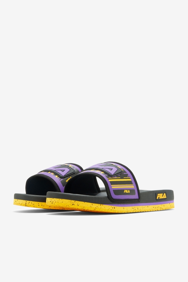 Men\'s Lunar Slide Black-Gold-Purple Fila