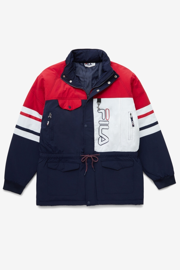 Peacoat-Red-White Fila golia parka jacket