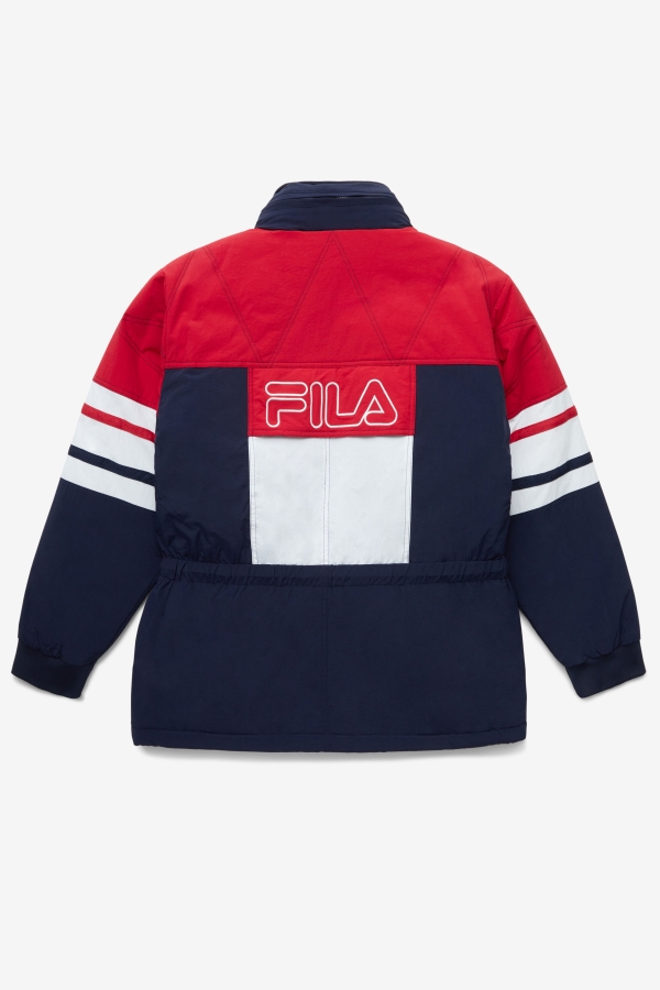 Peacoat-Red-White Fila golia parka jacket