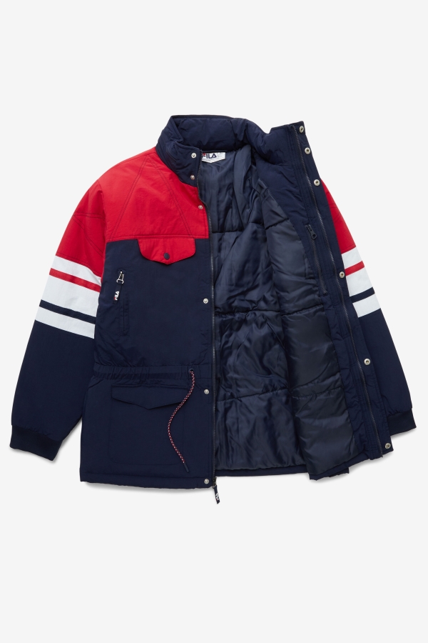 Peacoat-Red-White Fila golia parka jacket