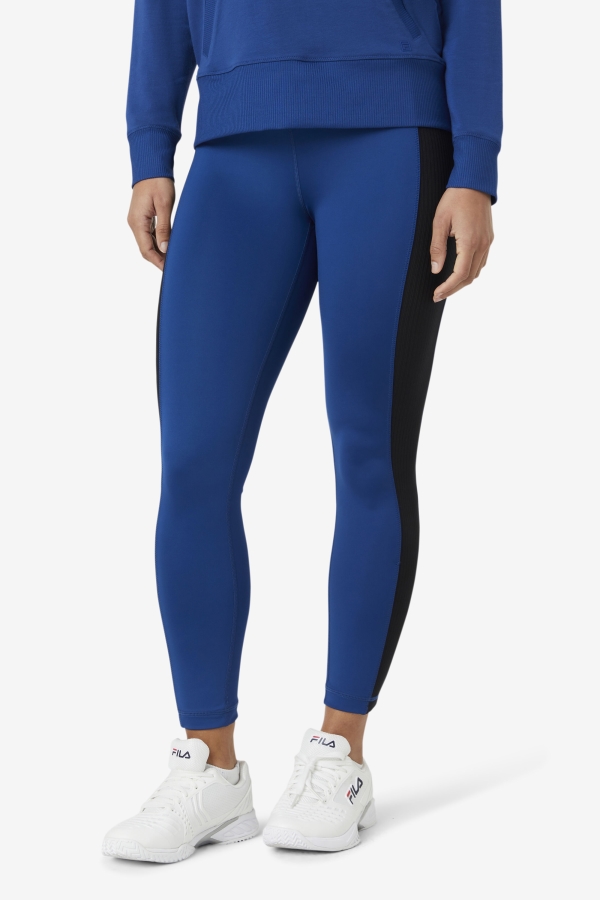 Forza Texture High Waist Legging Navy Peony-Black Fila