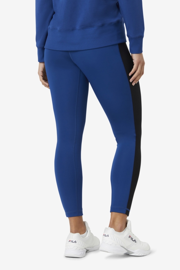 Forza Texture High Waist Legging Navy Peony-Black Fila