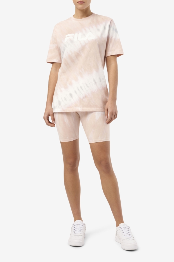 Fila Gardenia-White-Belgian Block Taima Tie Dye Bike Short