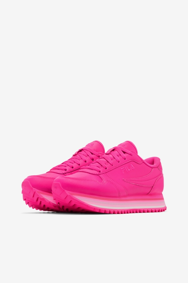 Fila Women\'s Orbit Stripe Pink Glo-Pink