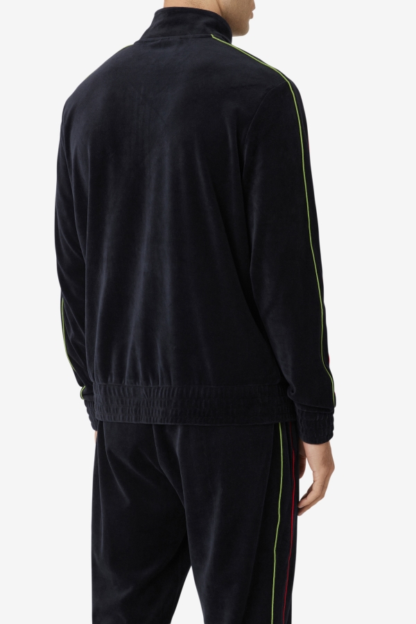 Deverall Velour Jacket Fila Black-Red-Forest Green