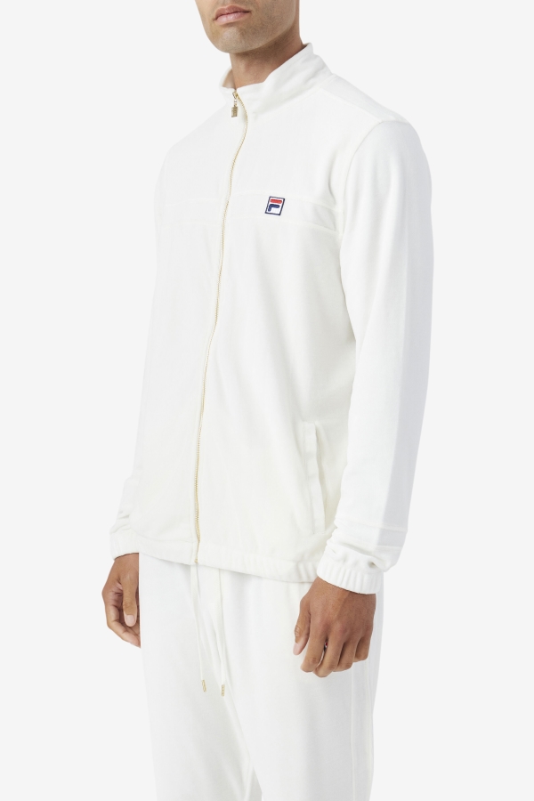 Egret Fila Ravid Velour Jacket