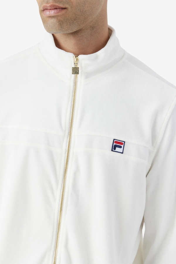Egret Fila Ravid Velour Jacket