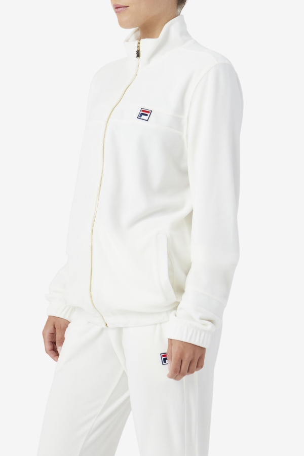 Egret Fila Ravid Velour Jacket