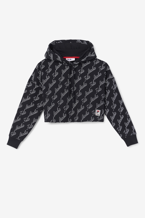 Gianna Hoodie Black-Gardenia Fila