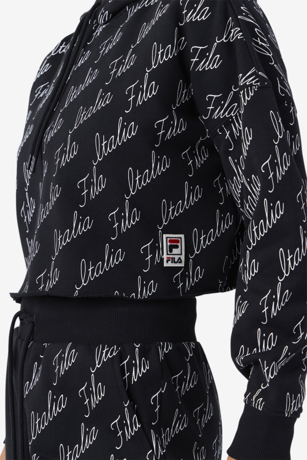 Gianna Hoodie Black-Gardenia Fila