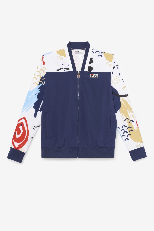 FILA x The Museum Printed Track Jacket Peacoat-White-Red Fila