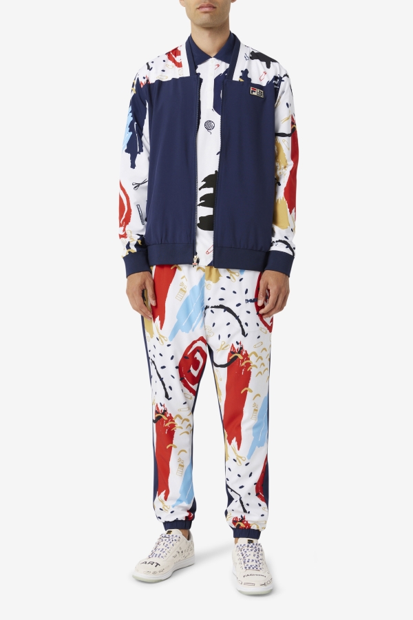 FILA x The Museum Printed Track Jacket Peacoat-White-Red Fila