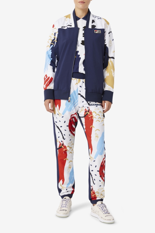 FILA x The Museum Printed Track Jacket Peacoat-White-Red Fila