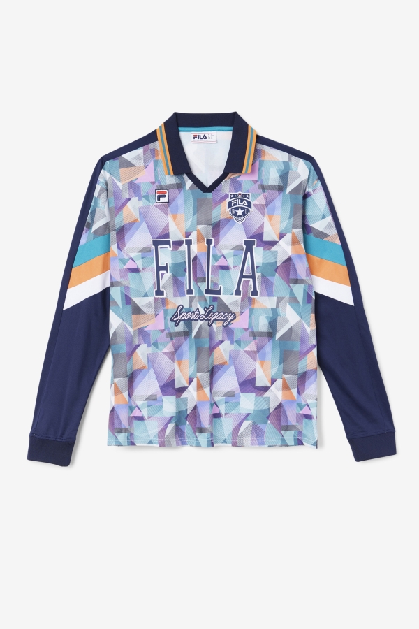 Kay Goalie Jersey Fila Navy-Blue-Tangerine-White