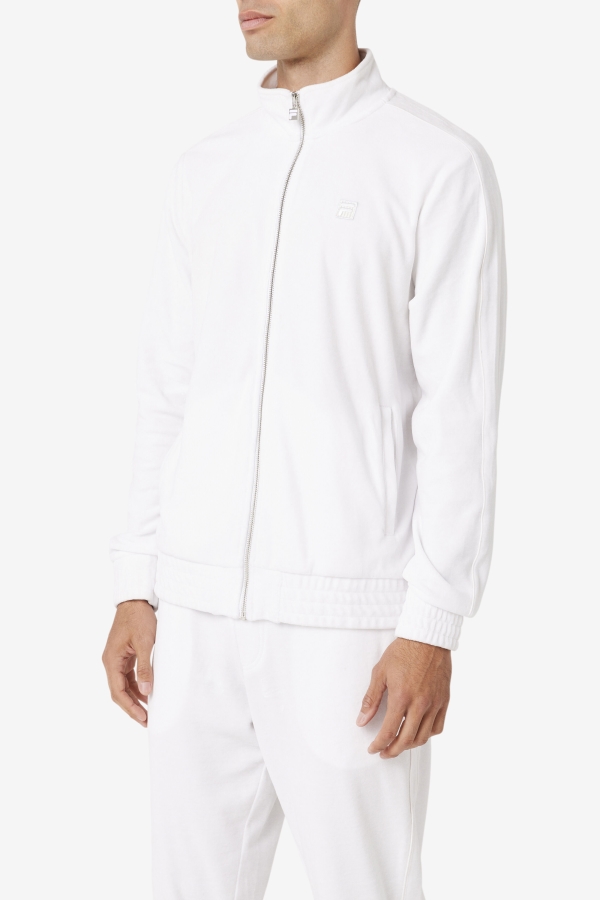 White Fila Deverall Velour Jacket