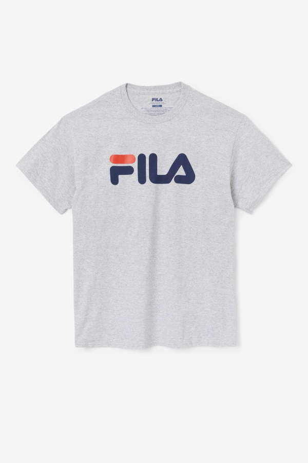 Fila Grey Heather-Navy-Red Men's Logo Tee