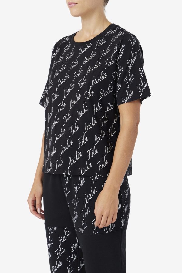 Fila Elizabeth Tee Black-Gardenia