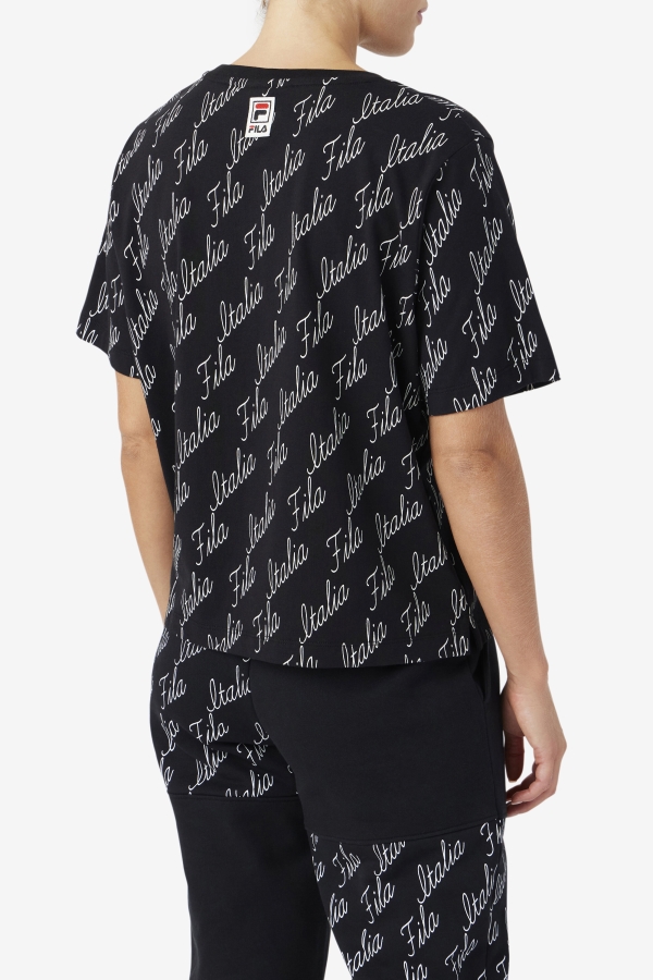 Fila Elizabeth Tee Black-Gardenia