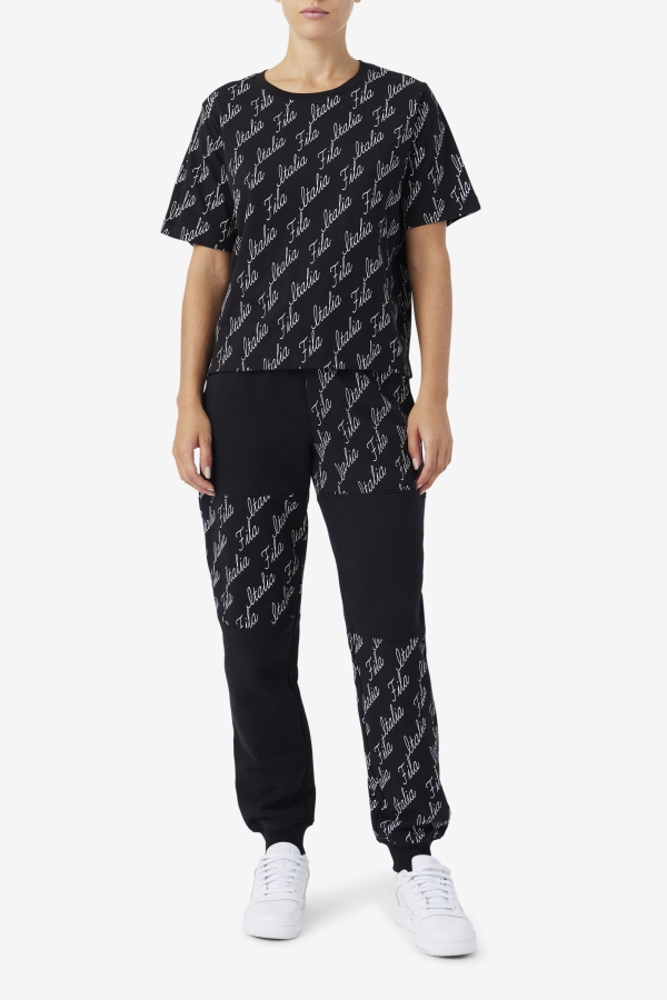 Fila Elizabeth Tee Black-Gardenia
