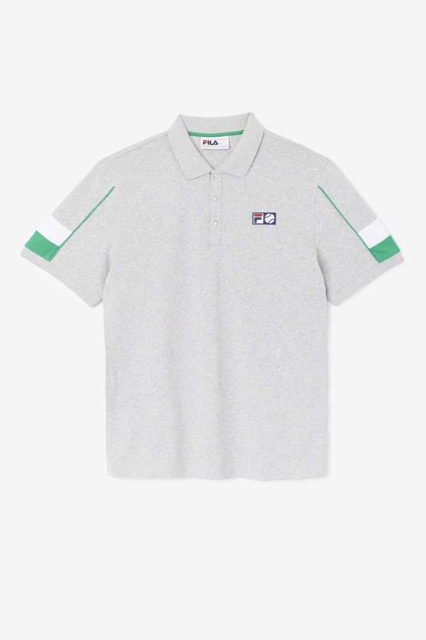 Fila Coda Polo Light Grey-Jelly Bean-White