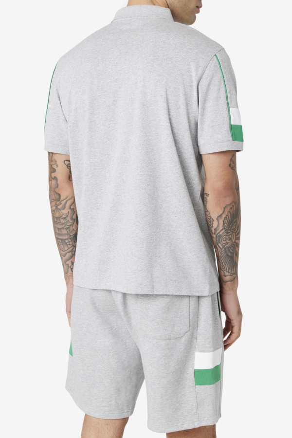 Fila Coda Polo Light Grey-Jelly Bean-White