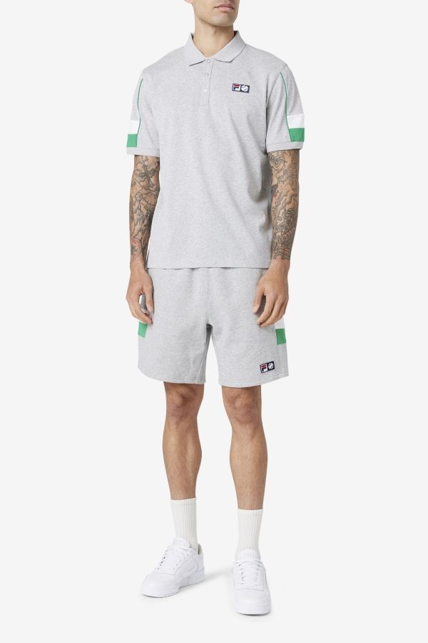 Fila Coda Polo Light Grey-Jelly Bean-White