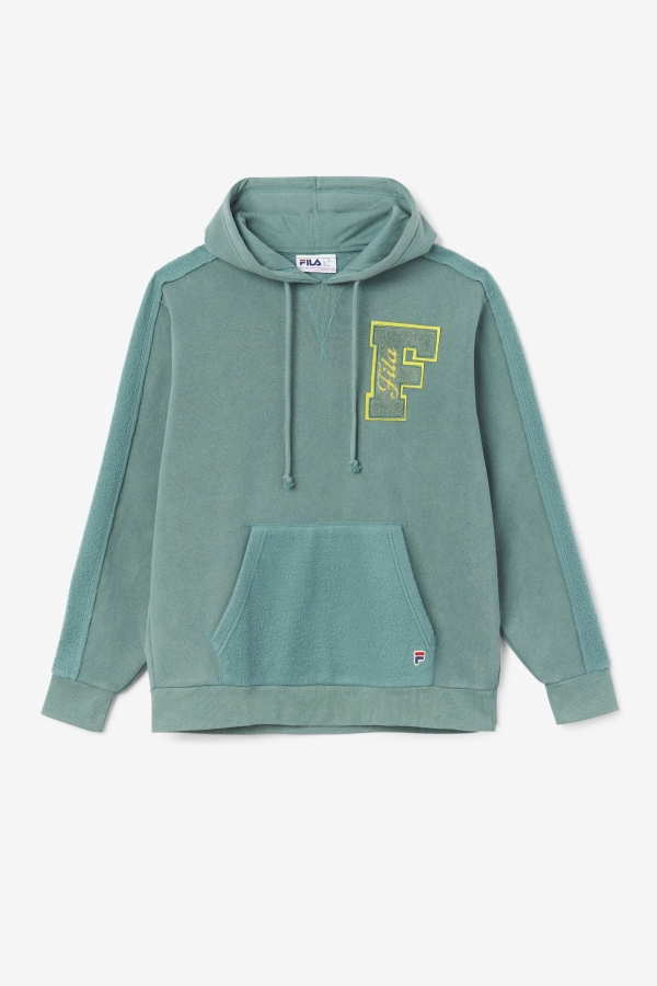 Fila Bryson Vintage Wash Hoodie Blue Spruce-Mimosa