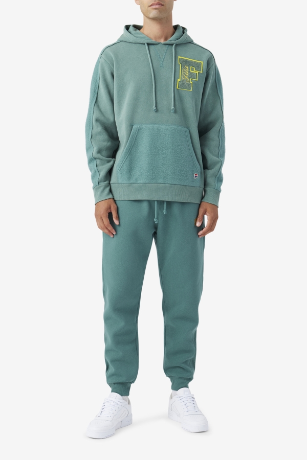 Fila Bryson Vintage Wash Hoodie Blue Spruce-Mimosa
