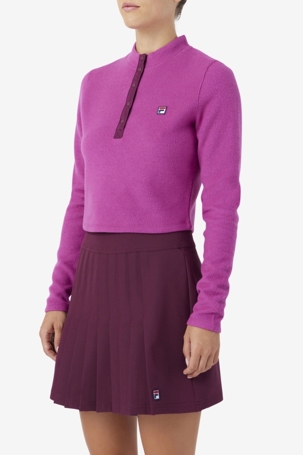 Josie Half Zip Top Fila Rouge-Potpourri