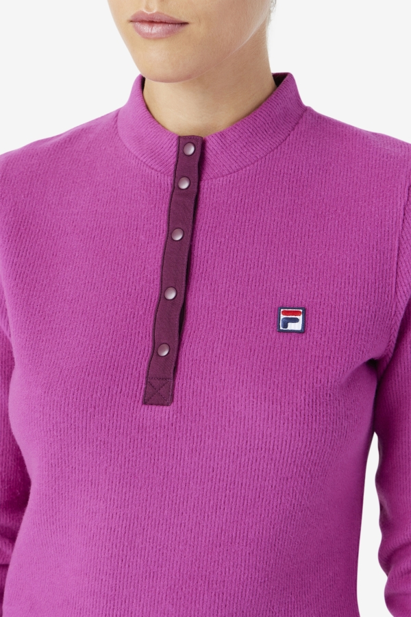 Josie Half Zip Top Fila Rouge-Potpourri
