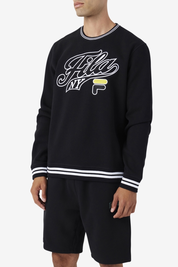 Fila Black-White-Mimosa Taylor Crewneck Sweatshirt