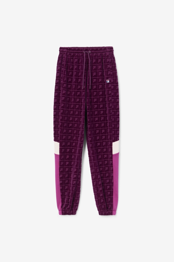 Helen Velour Jogger Grape Wine-Rouge-Potpourri Fila