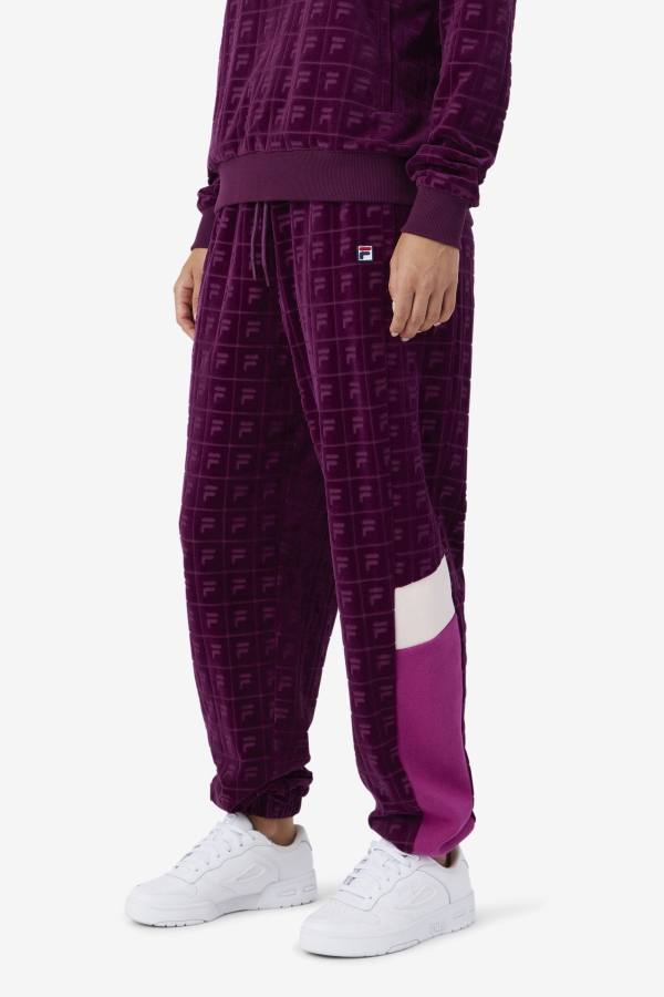 Helen Velour Jogger Grape Wine-Rouge-Potpourri Fila