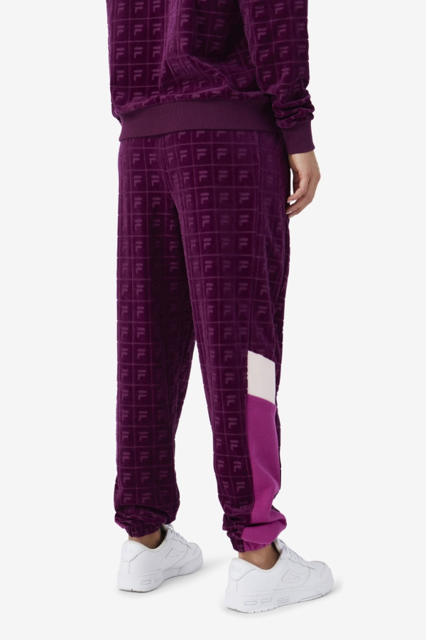 Helen Velour Jogger Grape Wine-Rouge-Potpourri Fila