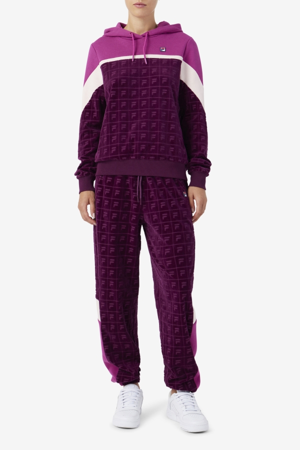 Helen Velour Jogger Grape Wine-Rouge-Potpourri Fila