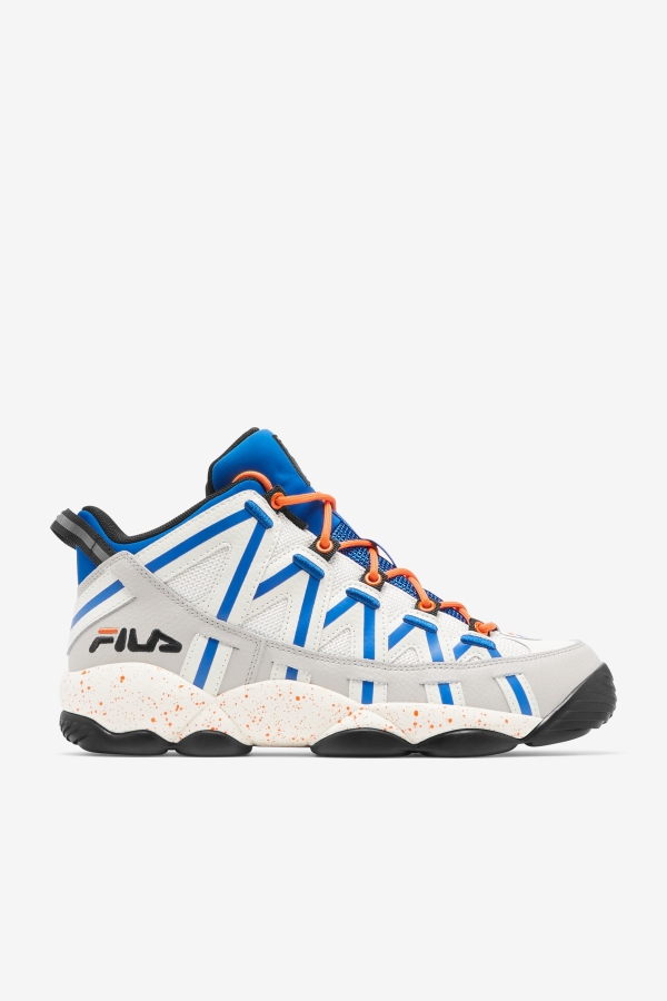 White-Silver Gray-Blue Fila Men's Stackhouse Spaghetti