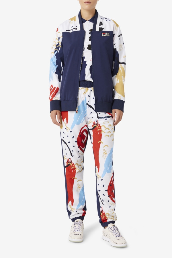 FILA x The Museum Printed Track Pant Fila Peacoat-White-Red