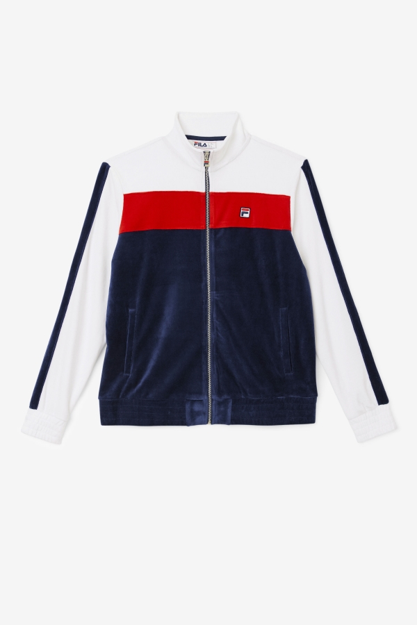 Fila Brice Velour Jacket Navy-White-Red