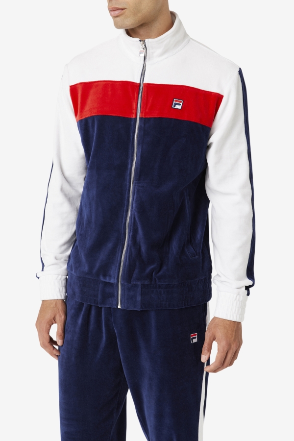 Fila Brice Velour Jacket Navy-White-Red