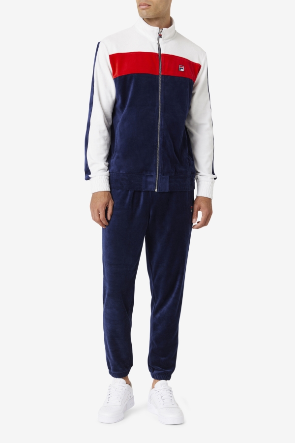Fila Brice Velour Jacket Navy-White-Red