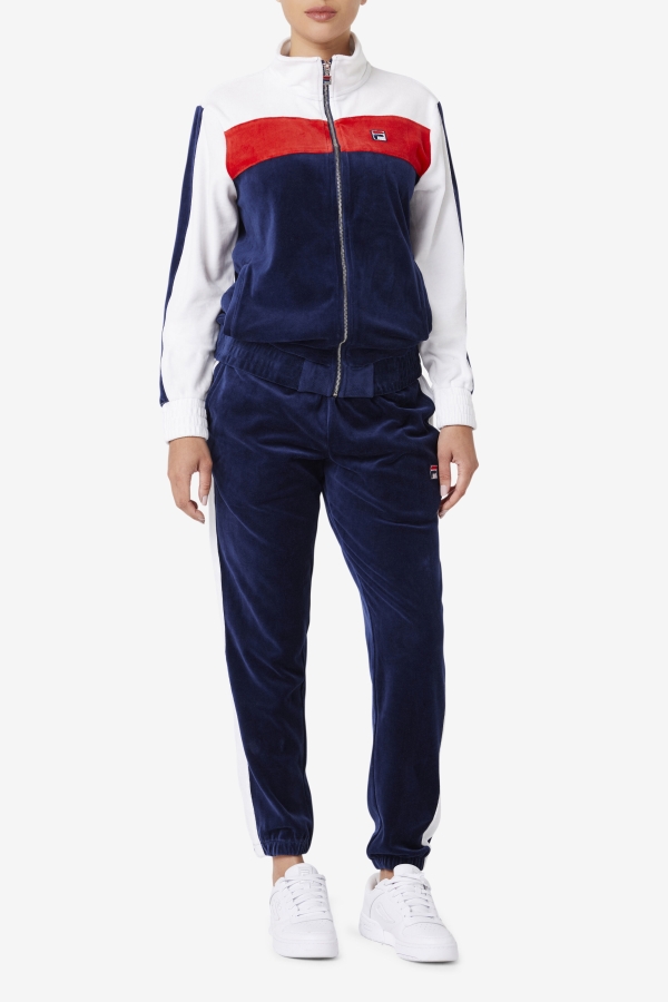 Fila Brice Velour Jacket Navy-White-Red