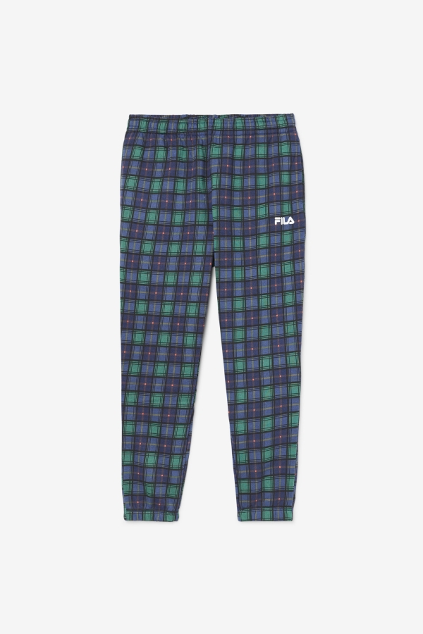 Fila Dorm Plaid Jogger June Bug-Rhubarb-Navy