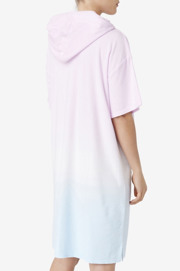 Orchid-Blue-Tender Peach Fila Cali Hooded Poncho