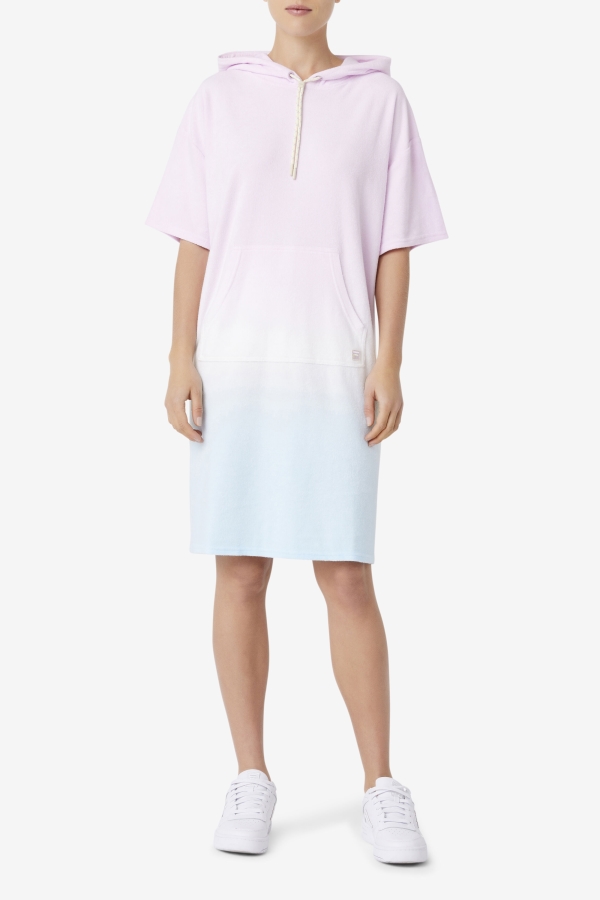 Orchid-Blue-Tender Peach Fila Cali Hooded Poncho