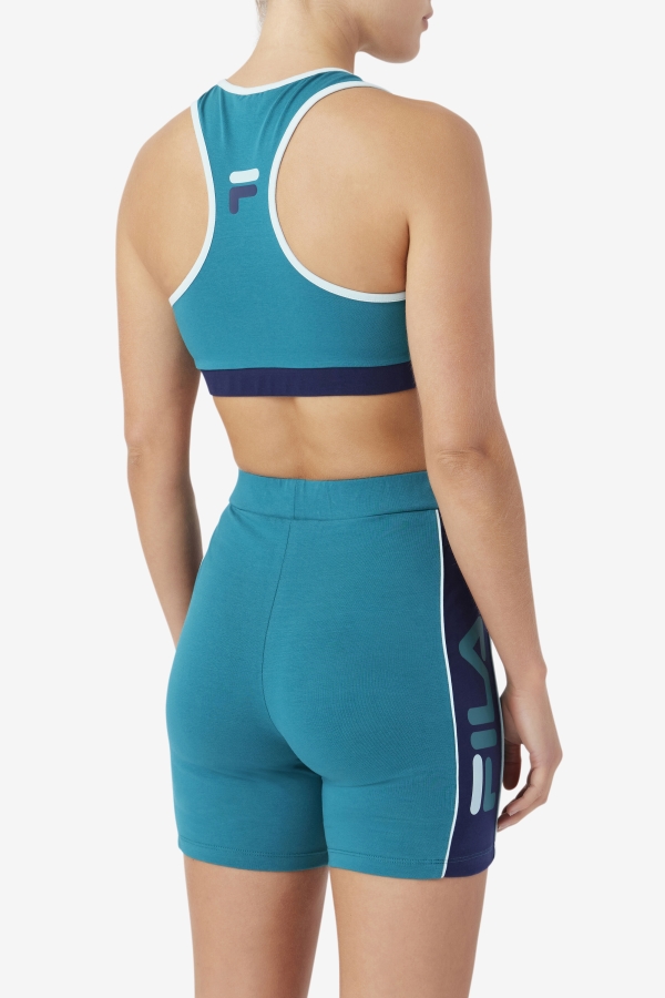 Deep Lake-Navy-Iced Aqua Kairi Bra Top Fila