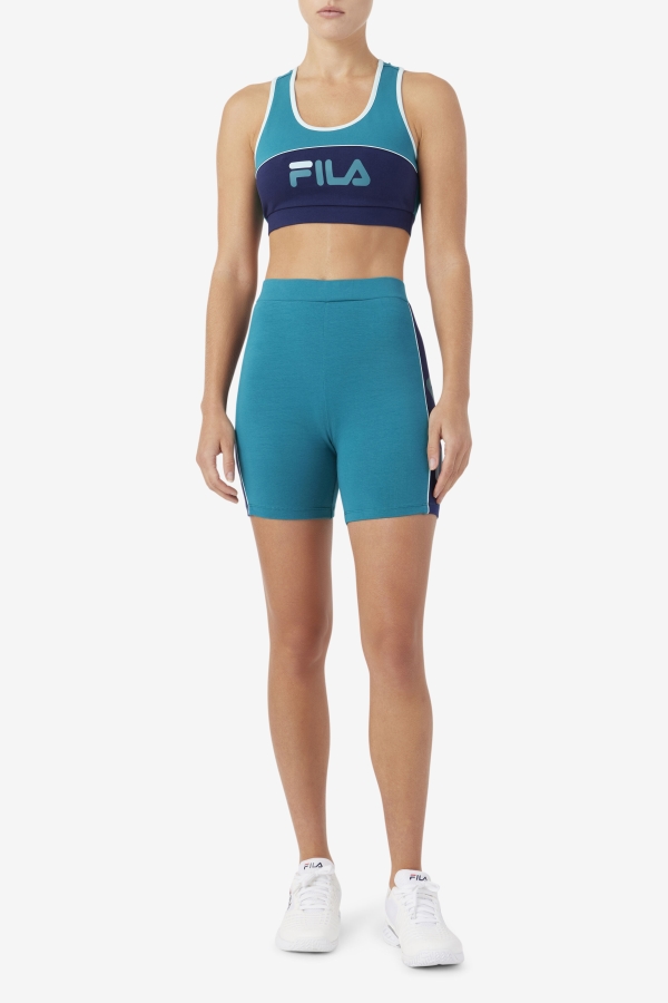Deep Lake-Navy-Iced Aqua Kairi Bra Top Fila